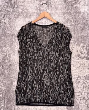 Akris Top 8 Womens Knit Sleeveless V Neck Tunic